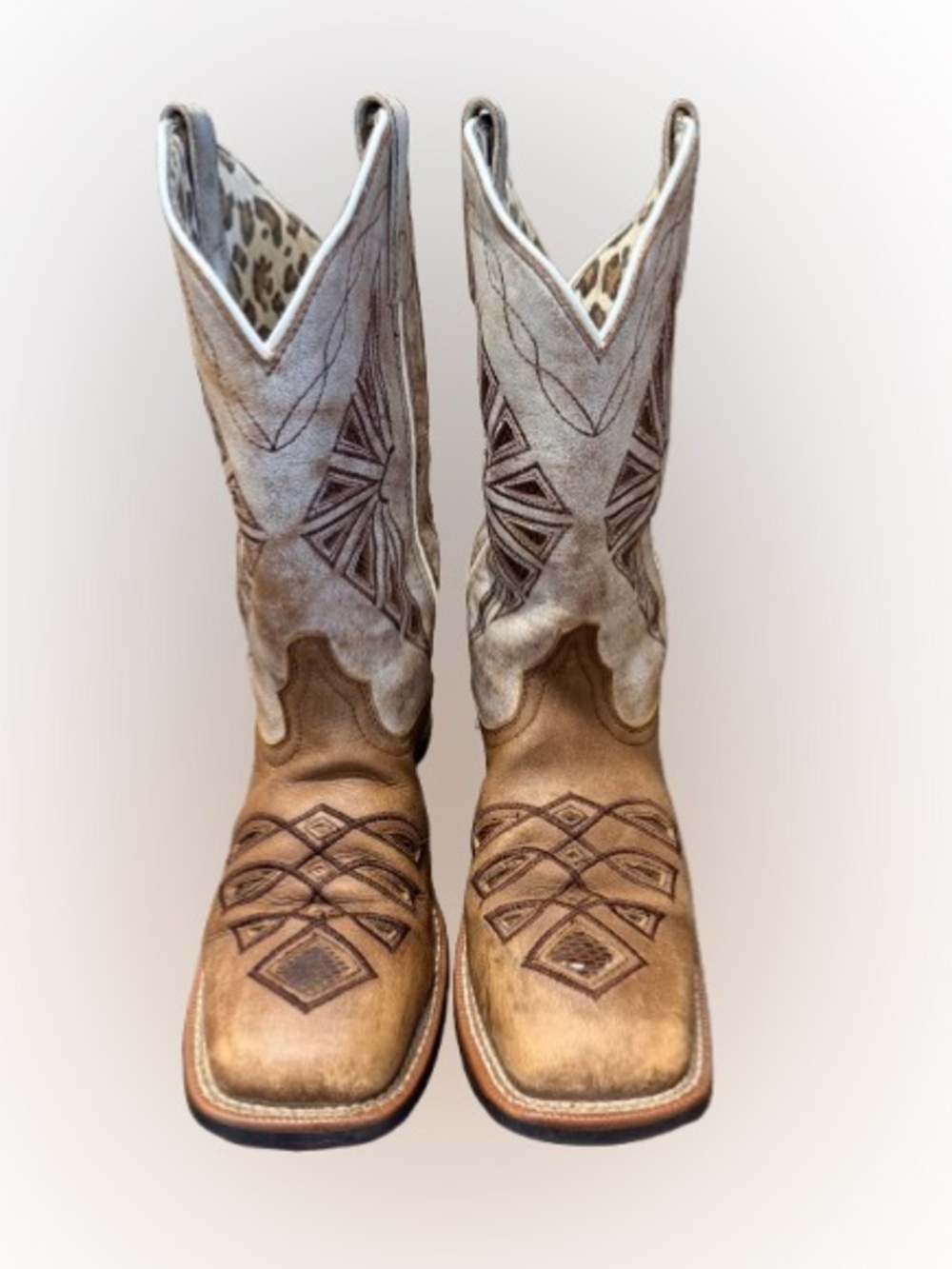 Laredo Kite Days 5821 Western Cowboy Boots Women’s 9M Distressed Leather Brown